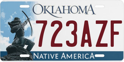 OK license plate 723AZF