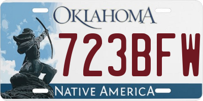 OK license plate 723BFW