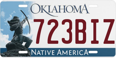 OK license plate 723BIZ