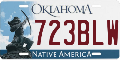 OK license plate 723BLW