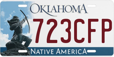 OK license plate 723CFP