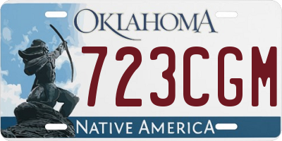 OK license plate 723CGM