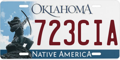 OK license plate 723CIA