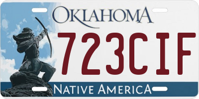 OK license plate 723CIF