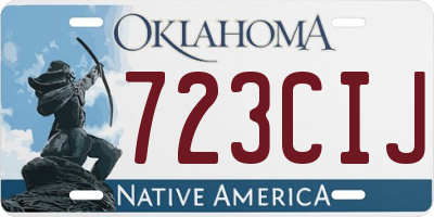 OK license plate 723CIJ