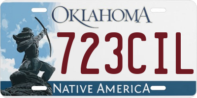 OK license plate 723CIL