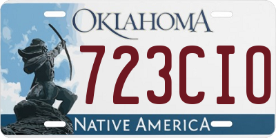 OK license plate 723CIO