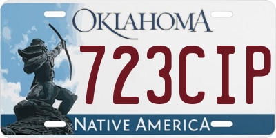 OK license plate 723CIP