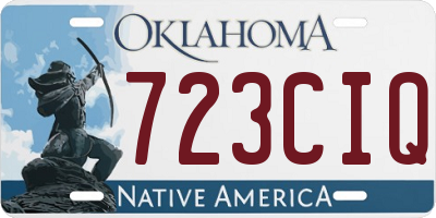 OK license plate 723CIQ