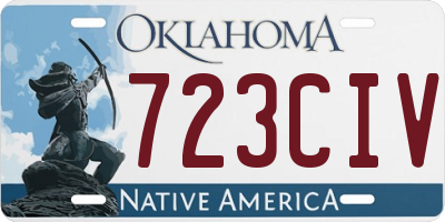 OK license plate 723CIV