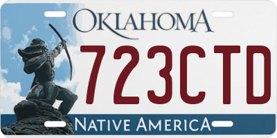 OK license plate 723CTD