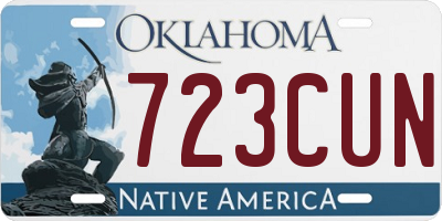 OK license plate 723CUN