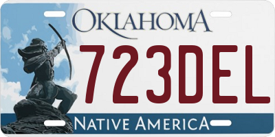 OK license plate 723DEL