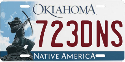 OK license plate 723DNS