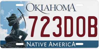 OK license plate 723DOB
