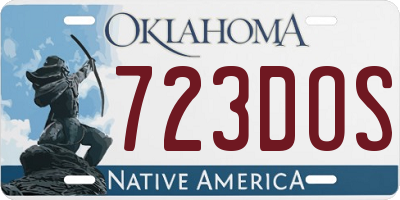 OK license plate 723DOS