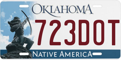OK license plate 723DOT