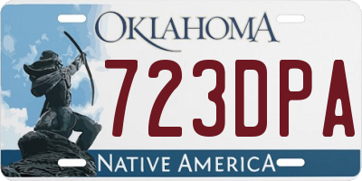 OK license plate 723DPA