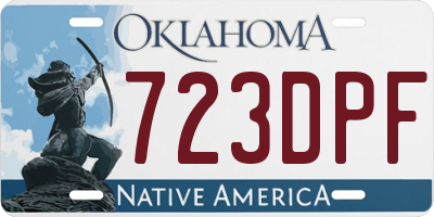 OK license plate 723DPF