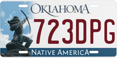 OK license plate 723DPG