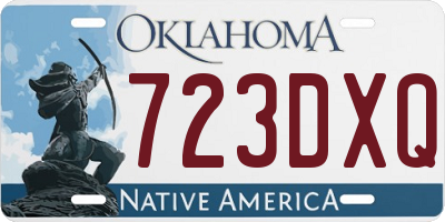 OK license plate 723DXQ