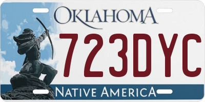 OK license plate 723DYC