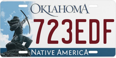 OK license plate 723EDF