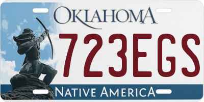 OK license plate 723EGS