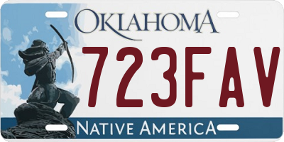 OK license plate 723FAV