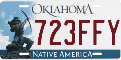OK license plate 723FFY