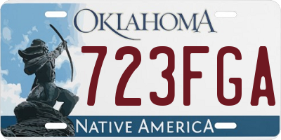OK license plate 723FGA