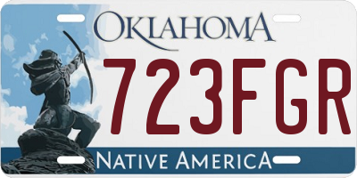 OK license plate 723FGR