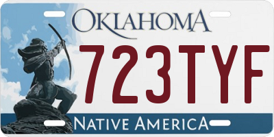 OK license plate 723TYF