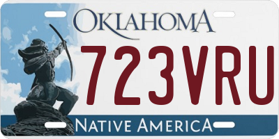 OK license plate 723VRU