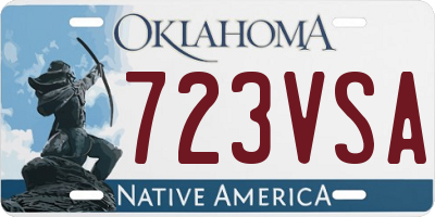 OK license plate 723VSA