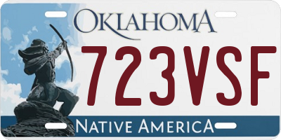 OK license plate 723VSF