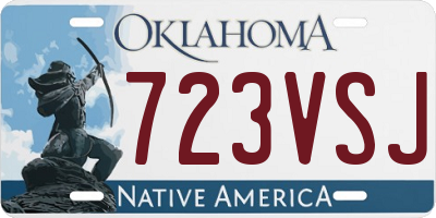 OK license plate 723VSJ