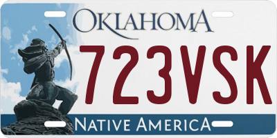 OK license plate 723VSK