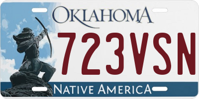 OK license plate 723VSN