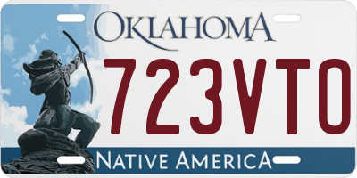 OK license plate 723VTO