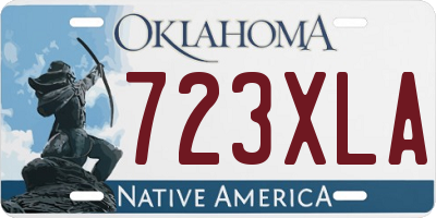 OK license plate 723XLA