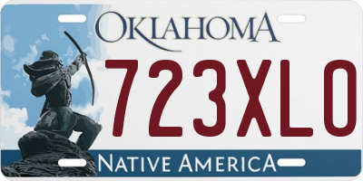 OK license plate 723XLO
