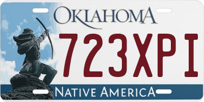 OK license plate 723XPI