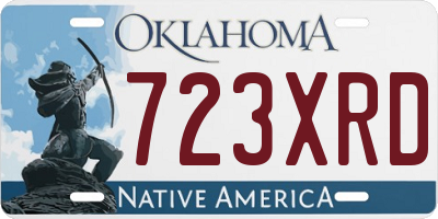 OK license plate 723XRD