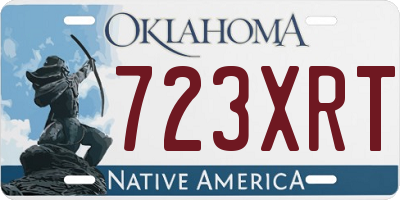 OK license plate 723XRT
