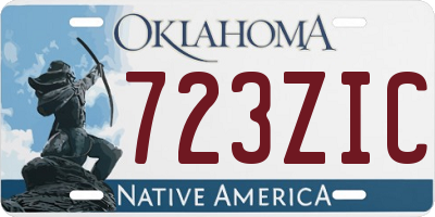 OK license plate 723ZIC