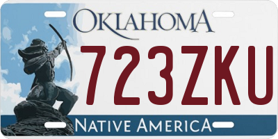 OK license plate 723ZKU