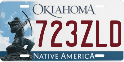 OK license plate 723ZLD