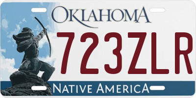 OK license plate 723ZLR