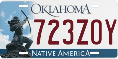 OK license plate 723ZOY